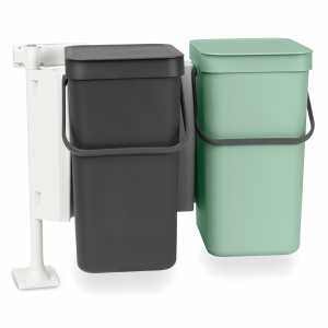 BRABANTIA SORT & GO RUSLAFATA INNBYGGÐ 2X12L JADE GRÆN/GRÁ